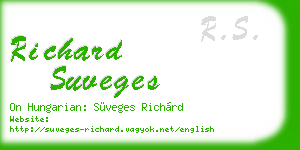 richard suveges business card