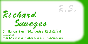 richard suveges business card